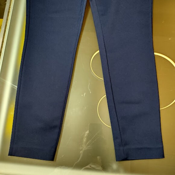 DONNA KARAN High Rise Straight Leg Stretch Dress Pants Cotton Blend Structured 4 - Picture 6 of 13